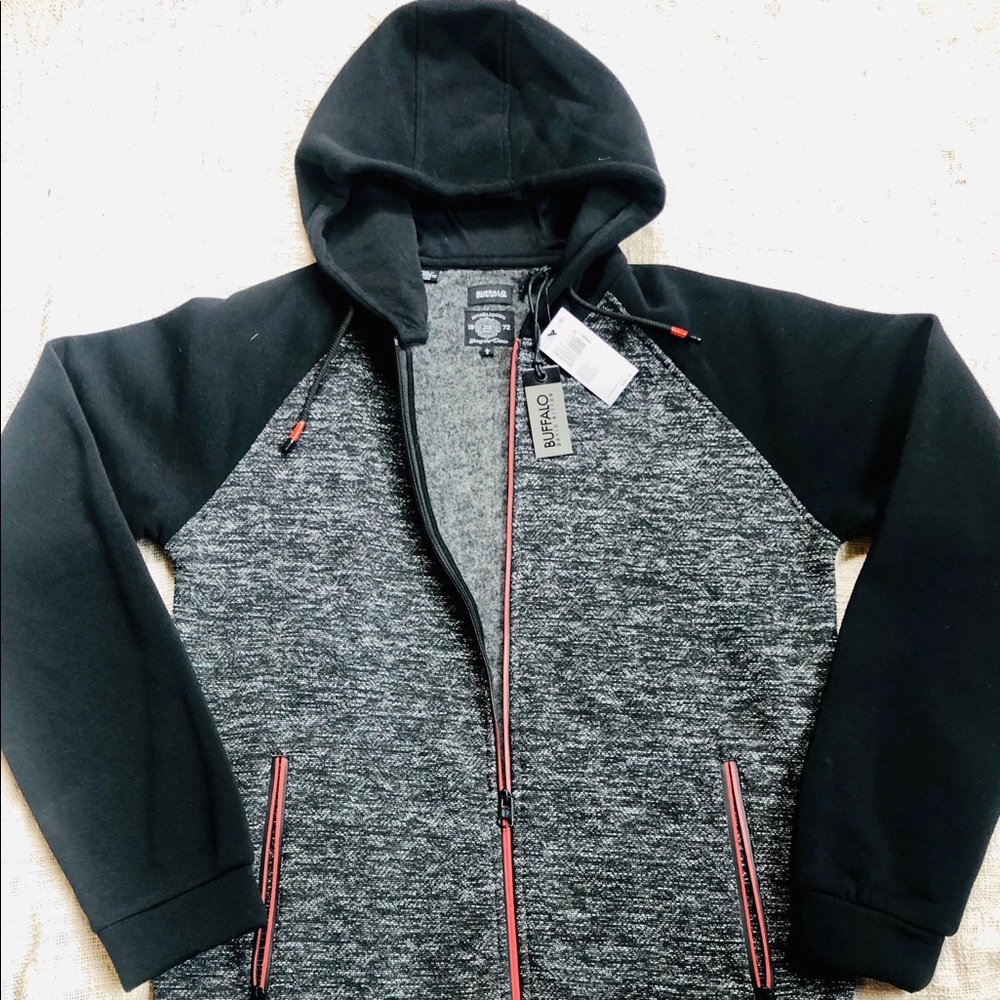 NWT. Buffalo David Bitton. Zipper Hoodie. Large.